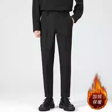 吉肯蒂 九分休闲西裤男秋季抗皱垂感修身直筒西装裤男士长裤 男款