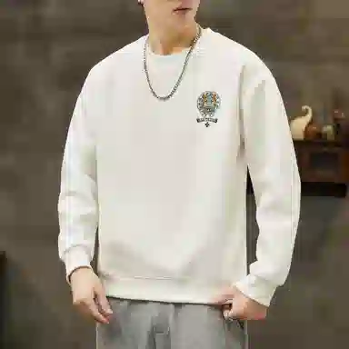 吉肯蒂 国潮圆领男秋季中国风潮牌印花套头衫重磅修身百搭上衣服卫衣 男款