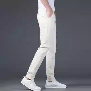 吉肯蒂 春夏季修身小脚裤时尚高端韩版潮流弹力百搭长裤子休闲裤 男款