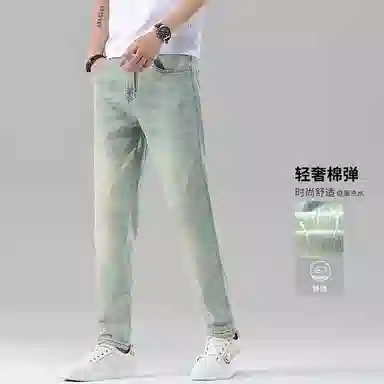 吉肯蒂 直筒宽松舒适潮牌高级感牛仔裤 男款