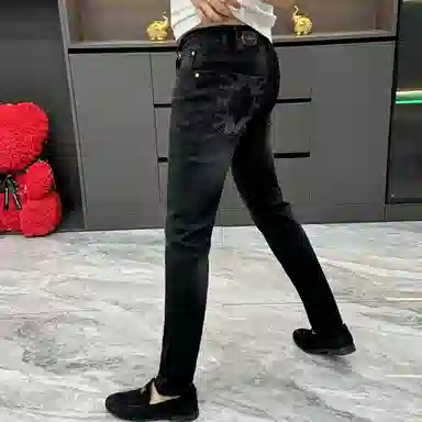 吉肯蒂 欧洲站弹力显瘦男修身小脚夏薄款牛仔裤 男款