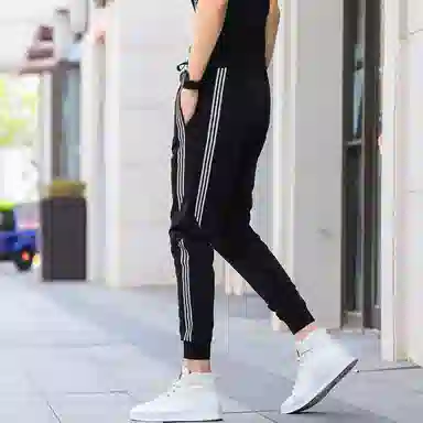 吉肯蒂 夏季高端运动裤舒适弹力束脚哈伦裤休闲裤 男款