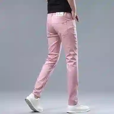 吉肯蒂 修身直筒潮牌薄款牛仔裤 男款