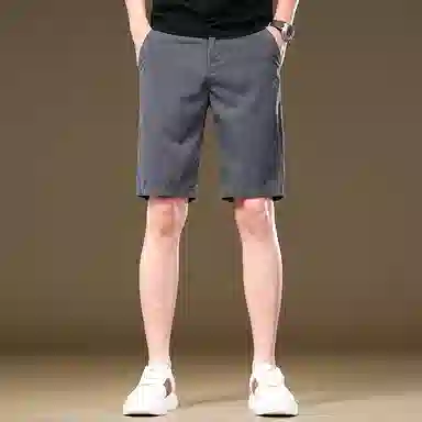 吉肯蒂 五分直筒纯色简约时尚休闲短裤 男款