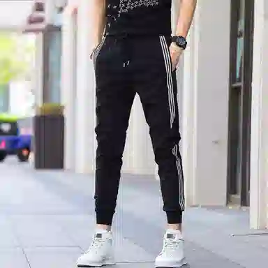 吉肯蒂 夏季高端运动裤舒适弹力束脚哈伦裤休闲裤 男款
