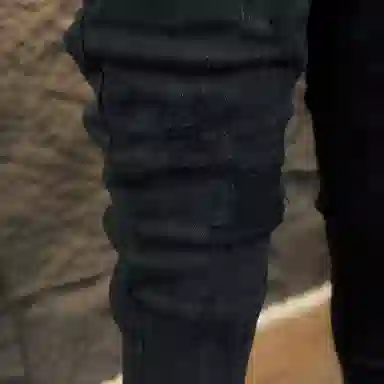 吉肯蒂 高端破洞男士牛仔裤潮流百搭修身弹力小脚裤长裤 男款