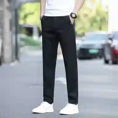 吉肯蒂 休闲裤男士直筒修身薄款透气棉弹裤子休闲裤 男款