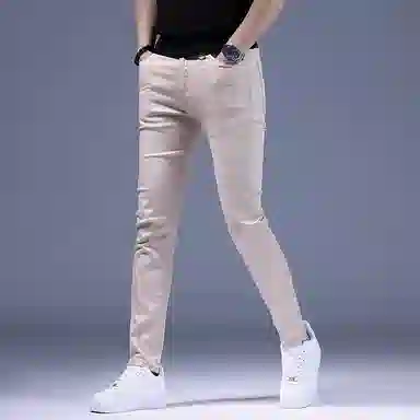 吉肯蒂 高端潮牌修身直筒休闲潮流高级裤子牛仔裤 男款