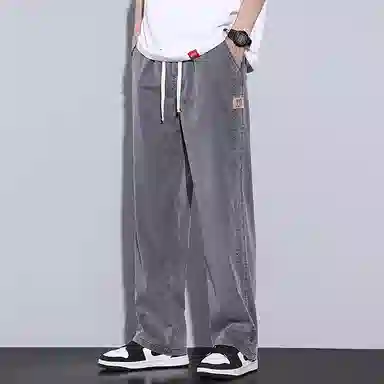 吉肯蒂 宽松垂感阔腿时尚百搭简约牛仔裤 男款