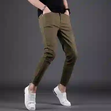 吉肯蒂 薄款九分休闲修身小脚牛仔裤 男款