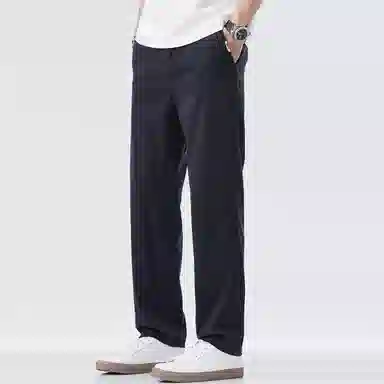 吉肯蒂 莱塞尔直筒裤子男夏季休闲裤天丝垂感舒适潮流百搭阔腿长裤 男款