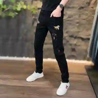 吉肯蒂 潮流休闲百搭时尚弹力修身小脚牛仔裤 男款