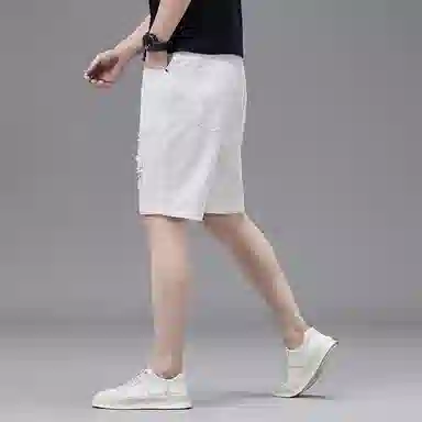 吉肯蒂 高端潮牌直筒五分裤夏季韩版古中裤牛仔短裤 男款