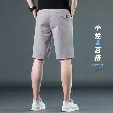 吉肯蒂 高端裤男夏季薄款合身中裤商务五分外穿居家休闲短裤 男款