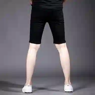 吉肯蒂 潮牌薄款潮流百搭帅气休闲五分裤中裤牛仔短裤 男款