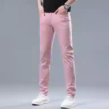 吉肯蒂 修身直筒潮牌薄款牛仔裤 男款