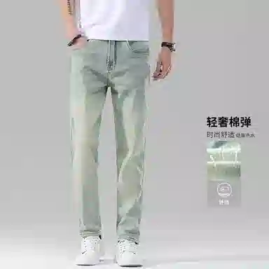 吉肯蒂 直筒宽松舒适潮牌高级感牛仔裤 男款
