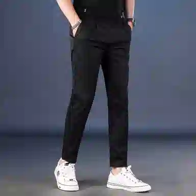 吉肯蒂 薄款简约修身百搭九分休闲裤 男款