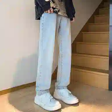 吉肯蒂 宽松直筒美式高街长裤牛仔裤 男款