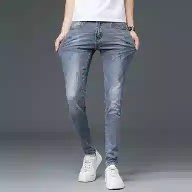 吉肯蒂 高端修身潮流时尚百搭简约牛仔裤 男款