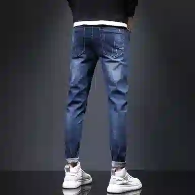 吉肯蒂 韩版修身舒适裤时尚长裤牛仔裤 男款