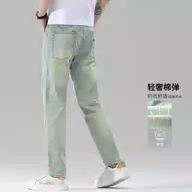 吉肯蒂 直筒宽松舒适潮牌高级感牛仔裤 男款