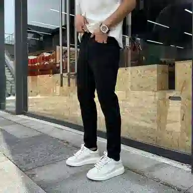 吉肯蒂 百搭时尚九分裤水洗弹力修身小脚简约潮流牛仔裤 男款