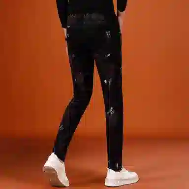 吉肯蒂 潮牌时尚弹力男士长裤百搭修身小脚裤男牛仔裤 男款