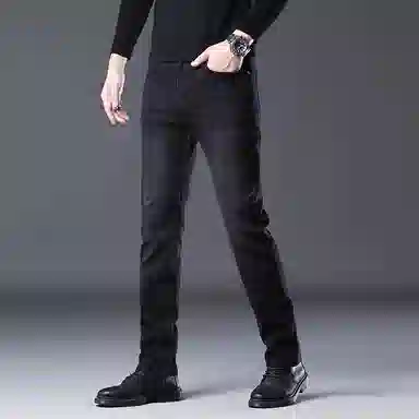 吉肯蒂 潮牌直筒合体简约设计商务百搭潮流牛仔裤 男款