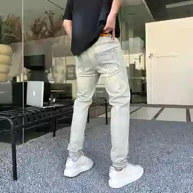 吉肯蒂 美式修身百搭舒适休闲牛仔裤 男款
