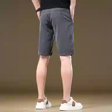 吉肯蒂 五分直筒纯色简约时尚休闲短裤 男款