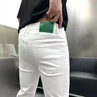 吉肯蒂 百搭时尚九分裤水洗弹力修身小脚简约潮流牛仔裤 男款