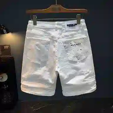 吉肯蒂 高级感休闲百搭时尚五分牛仔短裤 男款