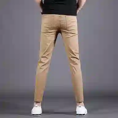 吉肯蒂 修身小脚裤潮牌九分牛仔裤 男款
