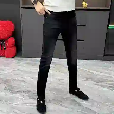 吉肯蒂 欧洲站弹力显瘦男修身小脚夏薄款牛仔裤 男款