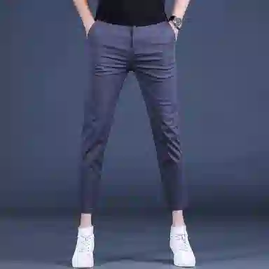 吉肯蒂 小脚裤韩版薄款潮流时尚时髦休闲裤 男款