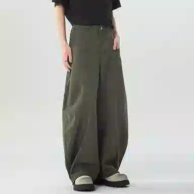 吉肯蒂 美式复古弯刀设计百搭潮流做旧设计城市机能牛仔裤 男款
