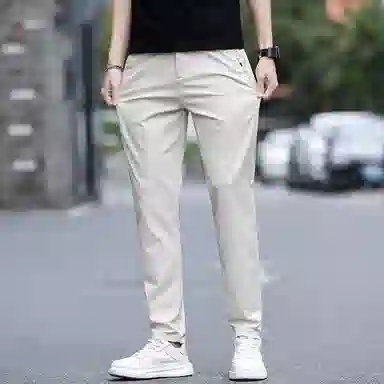 吉肯蒂 休闲裤男士直筒修身薄款透气棉弹裤子休闲裤 男款