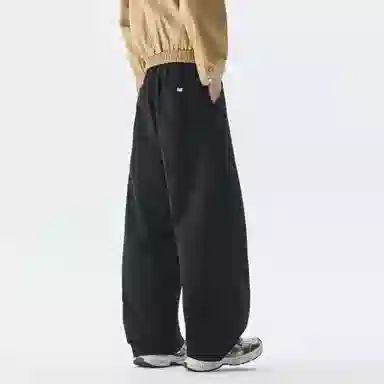 永言 美式秋季大口袋百搭直筒裤男廓形工装裤复古宽松重工水洗潮牌阔腿裤休闲裤 男女同款