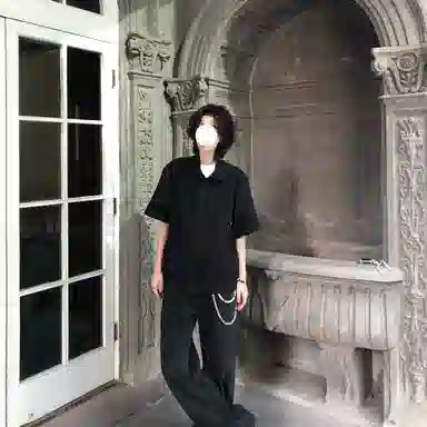冈哉 休闲个性百搭垂感时尚简约纯色盐系舒适基础款短袖痞帅衬衣慵懒风空调外套上衣宽松翻领纽扣衬衫 男女同款