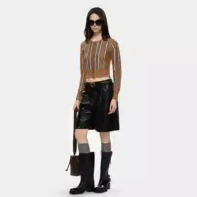 PINKO FW25 Striped Knit Cardigan