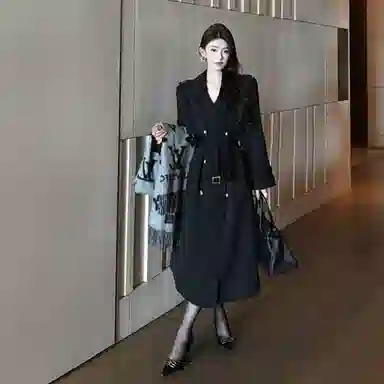 桴生 法式英伦风秋季中长款高级感气质显瘦百搭外套风衣 女款