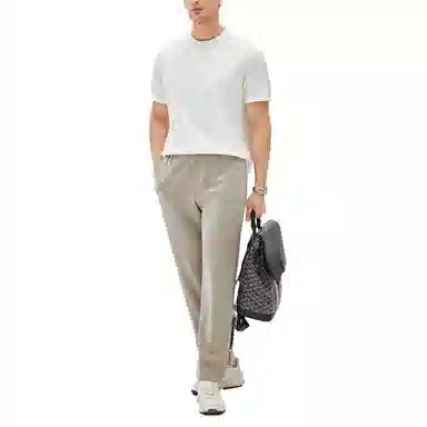 丹宁哲学 直筒纯色拉链休闲裤 男款