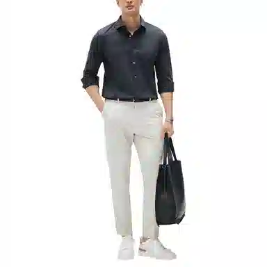 丹宁哲学 高弹无拘束抗皱无缝工艺长袖衬衫 男款