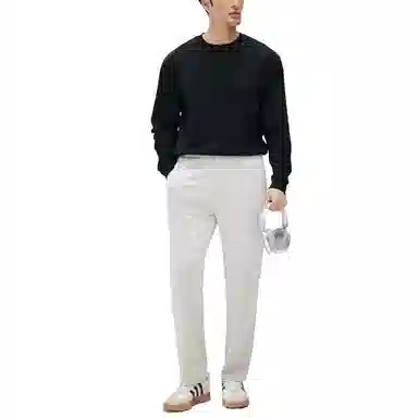 丹宁哲学 直筒纯色拉链休闲裤 男款