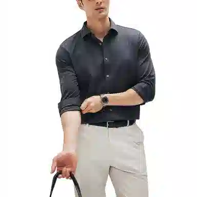 丹宁哲学 高弹无拘束抗皱无缝工艺长袖衬衫 男款