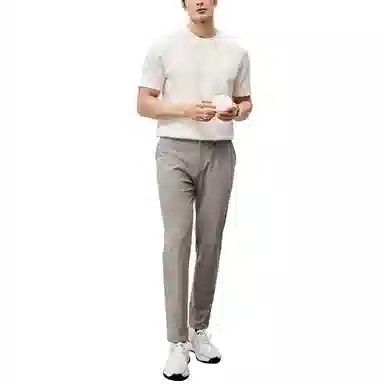 丹宁哲学 高端纯色中腰长裤休闲裤 男款