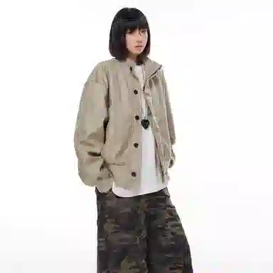 桴生 美式复古设计感百搭休闲夹克 女款