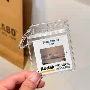 弗洛康 雪山落日反转胶片 照片挂饰 谷圈挂件