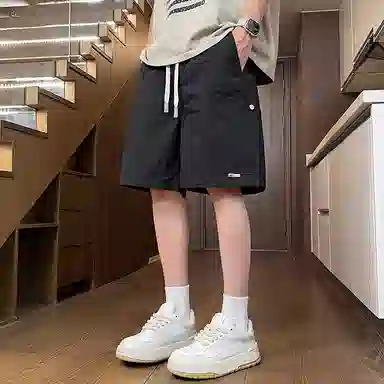 尘映 美式高街潮牌薄款宽松百搭运动户外休闲短裤 男款